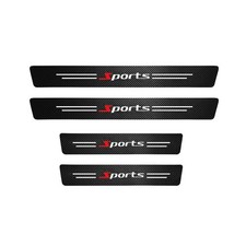 4× Carbon Fiber Car Door Plate Sill Scuff Cover Anti-Scratch Sticker Accessories