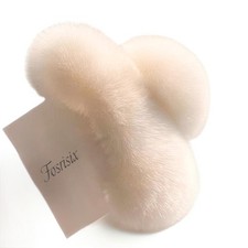 White Fur Cute Hair Claw Clips for Women Large 1 Count Pack of 1 ,