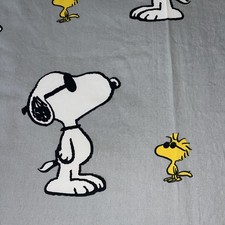 Peanuts Snoopy Woodstock Sun glasses Cool 72x68  Cotton Fabric Shower Curtain