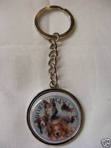 Porte-clés en métal - chien BORDER COLLIE - Imagen 1 de 1