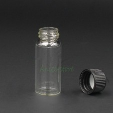 5pcs 4ml 40mm x16mm Mini Empty Clear Glass Bottles Pill Chip Storage Vials