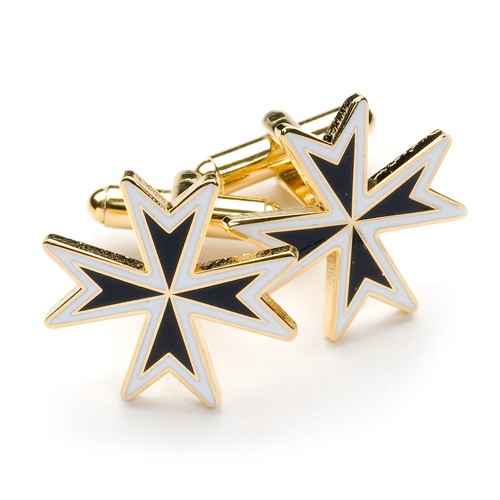 Maltese Cross Masonic Cufflinks - Afbeelding 1 van 4