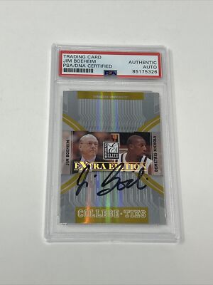 2007 Donruss Elite Extra Edition Green Jim Boeheim Signed Card PSA DNA Auto