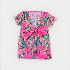SHEIN Girls Pink Floral Swim Cover Up Size 10