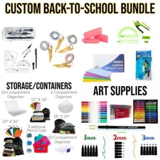 School Supply Custom Bundle Storage/Containers Art Supplies Math and Science