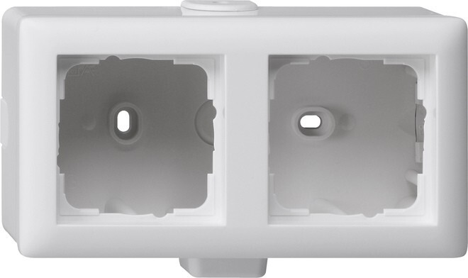 Gira 006227 Aufputz Gehäuse 2 fach Standard 55 Reinweiß matt  