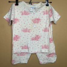 Lanz of Salzburg Girls Size 8 Pajamas 2pcs Set Shorts Pink Short Sleeve