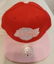 Red Lakers Hat Los Angeles Cap LA SWEETHEART 2 Tone Snapback NBA KOBE Pink BCA