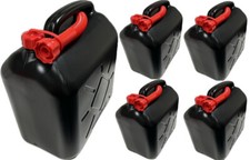 5X Benzinkanister 20L Schwarz +flexibl. Ausgießer  Dieselkanister Kanister Sprit