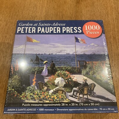 Garten von Sainte-Adresse 1000-teiliges Puzzle neu versiegelt Peter Pauper Press