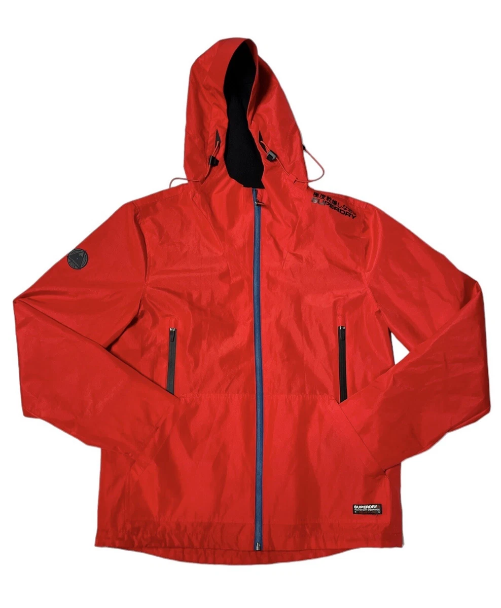 Superdry Elite Wind Cheater Fleece Lined Jacket Red Men's Medium | eBay