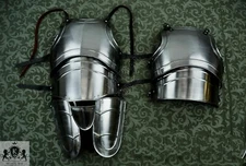 Medieval LARP SCA Steel Breast Plate Body Armor With Tassets Fluted Cuirass