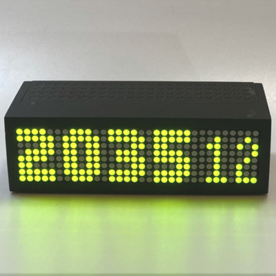 Digital Satellite Clock (Green LED Matrix Display)