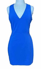 EXPRESS Women’s Size M Royal Blue Halter Dress Polyester Spandex 