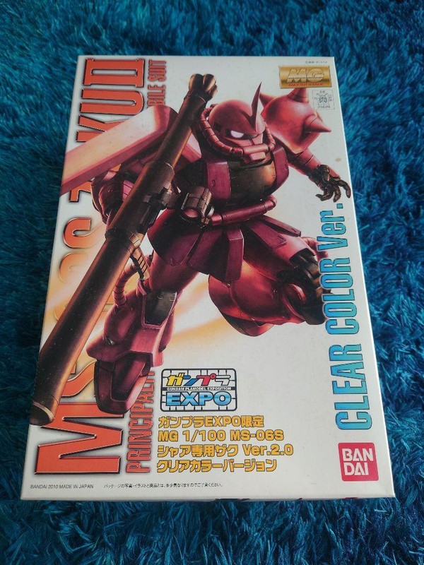 1/100 MG Char's Zaku ver.2.0 Clear color Gunpla EXPO Limited Model Kit Gundam