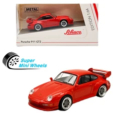 Schuco 1:64 Porsche 911 GT2 (Red) - Diecast Model