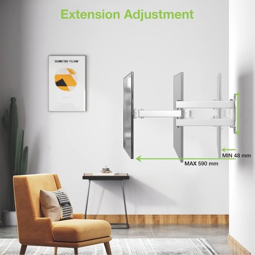 SUPPORTO A MURO ULTRA SLIM PER TV LED LCD 23-55" BIANCO MAX 45KG ICA-PLB136MW - Foto 5 di 8