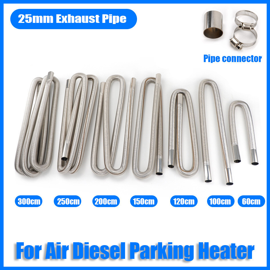0.6/1/1.2/1.5/2/2.5/3m Air Heater Pipe Exhaust Diesel Gas Vent for Car