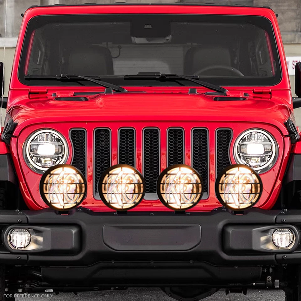 TLAPS 2x KC HiLiTES 100W 6" Apollo Pro Halogen Off-Road Fog Lights w/Wiring T03 - Image 2 of 4