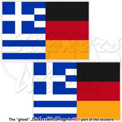 Deutschland-Frankreich Flaggen Aufkleber – 2 Stück, 7,5x5 Cm, Vinyl, Wetterfest