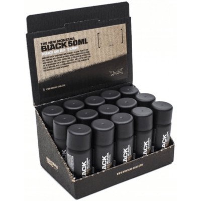 Montana Black 50ml Sprühfarbe - Full Box Deal Matte Hochdruckdosen