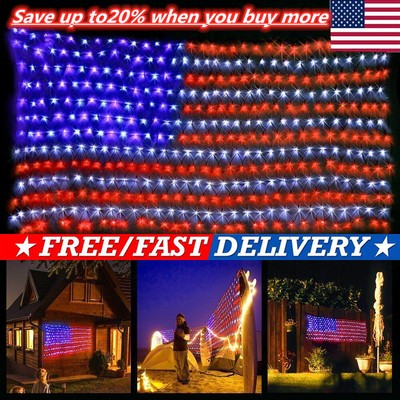 Led Flag Net Lights American Flag Light For Festival Indoor