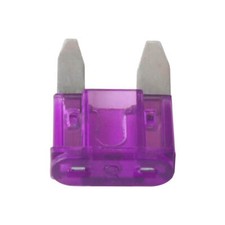 100PCS Motorcycle Car Auto ATC ATO Purple 3 Amp Mini Blade Fuse
