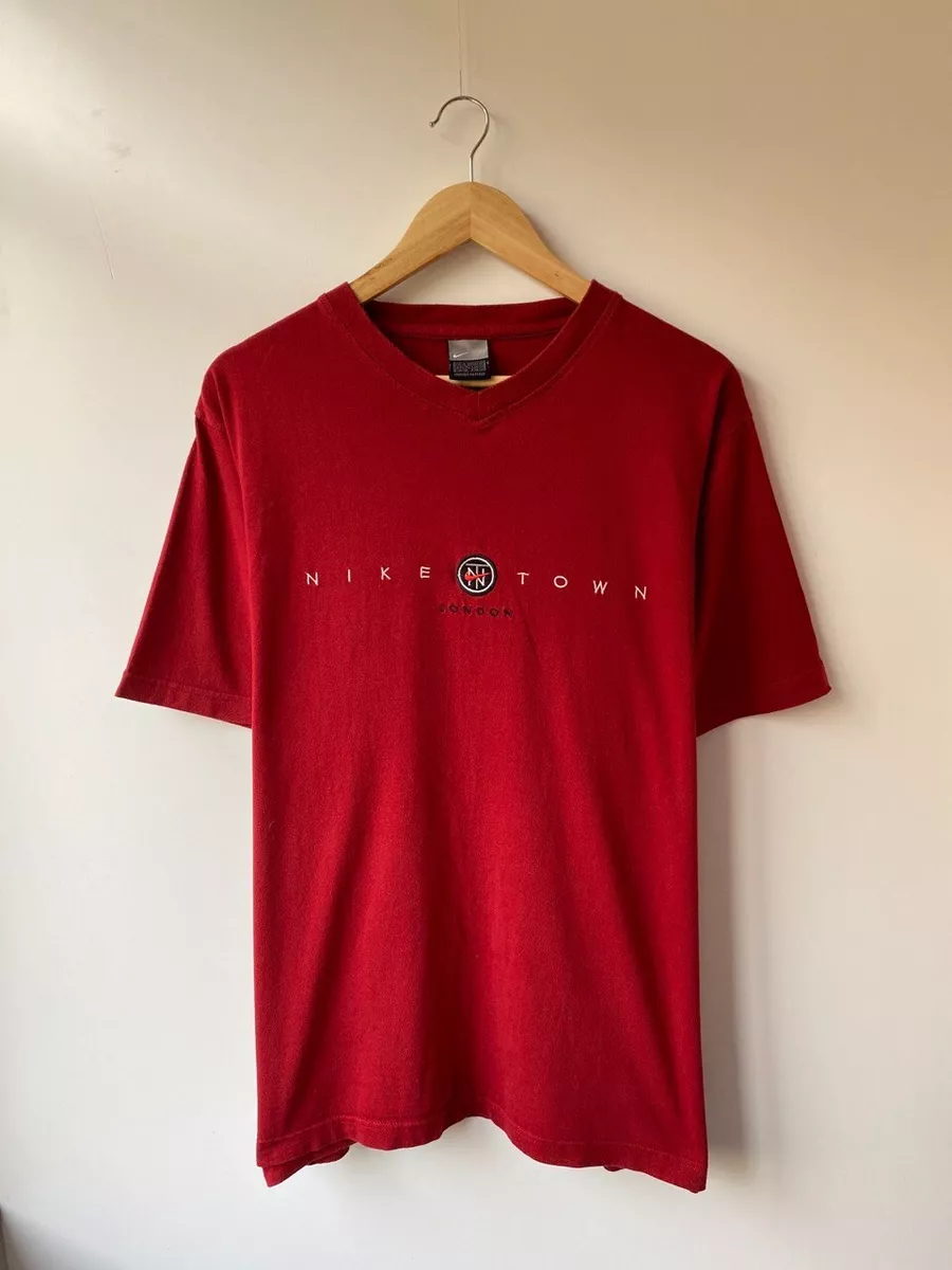 Vintage 90s Nike Town London t-shirt XL red | eBay