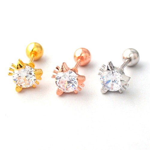 Gem Crystal Ear Cartilage Helix Ring Bar Stud Ear Cuff Climber Piercing Earring - Picture 75 of 268