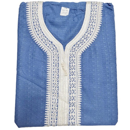 Boubou Africain Homme Thobe Long Coton - Tunique Style Caftan Marocain Vintage Ethnique Confortable Grande Taille
