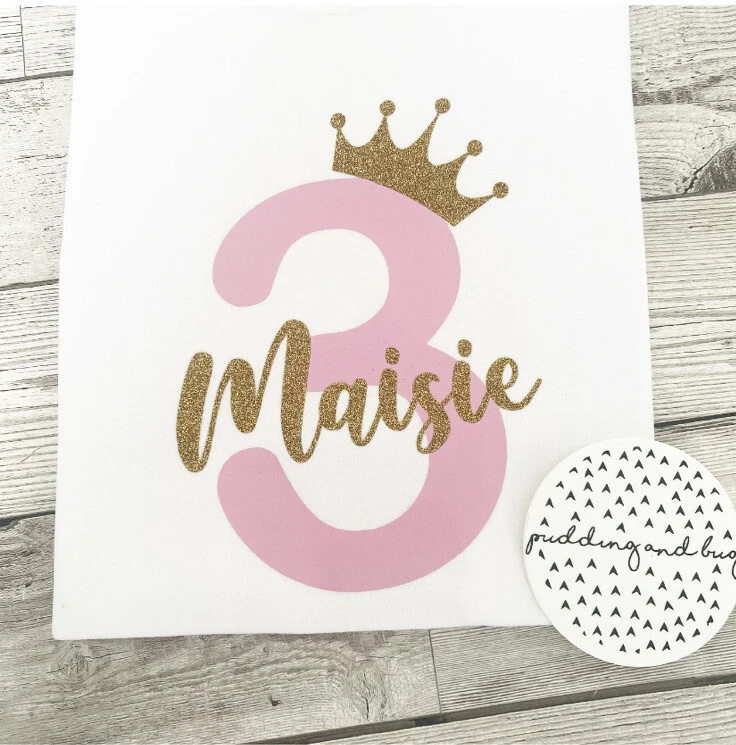 personalised third girls birthday tshirt 3rd i am three top Birthday Princess