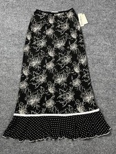 Notations Skirt Womens Small Black Floral Fairy Grunge Whimsigoth Y2K Romantic