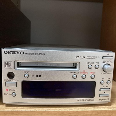 ONKYO MD-101A MDレコーダー ONKYO MD-101A INTEC 155 MD deck Recorder silver AC100V Junk JAPAN