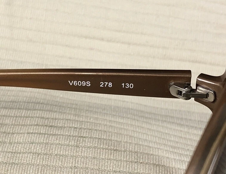 Valentino Square Butterfly Sunglasses Brown Bronze Italy 278 V609S 59 17 130 mm - Image 2 of 4