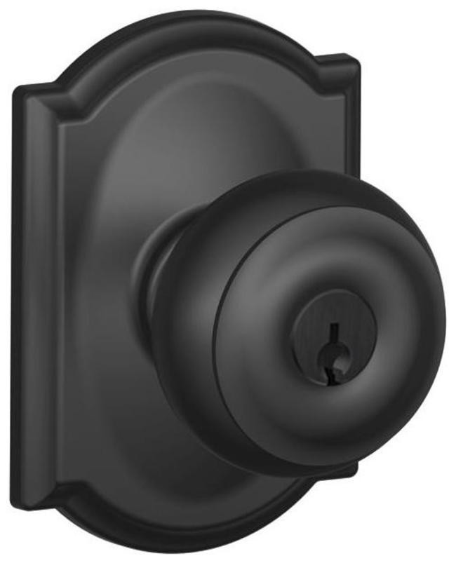 Schlage F51-geo-cam Georgian Keyed Entry F51a Panic Proof Door Knob With Camelot