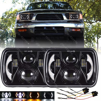 2PCS 5x7'' 7x6'' Headlights Hi/Lo DRL For Toyota Pickup 82-95 Tacoma 1995-1997