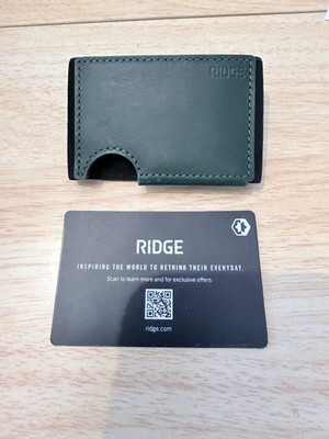 Ridge Biflex Wallet Hunter Green Leather Slim RFID Blocking Card Holder