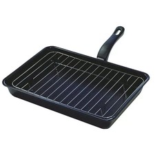 Chef Aid 34.5 X 25 CM Universal Non Stick Grill Pan With Fixed Handle 
