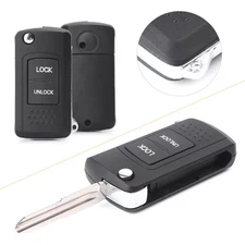 2Button Folding Flip Remote Key Case Fob For MITSUBISHI Lancer Outlander Montero