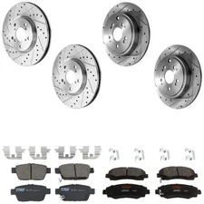 KIT-073024-5406 TRW Brake Disc and Pad Kits 4-Wheel Set Front & Rear for Honda