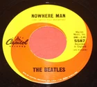 THE BEATLES "NOWHERE MAN" / "WHAT GOES ON  1966 HIGH GRADE 45  CAPITOL NEAR MINT