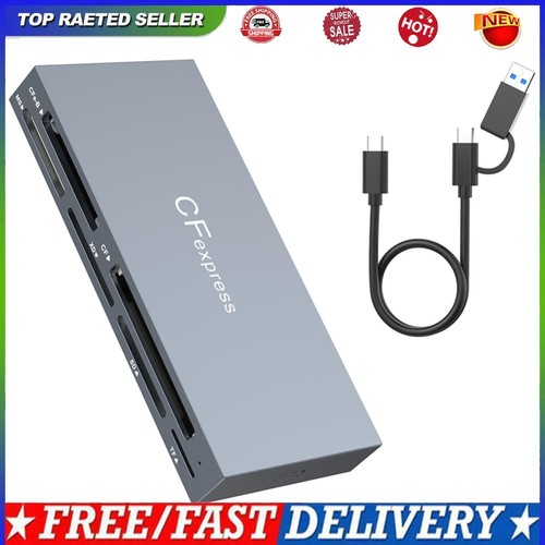 6 in 1 CFexpress Type B/CF/XD/MS/SD/TF Multi Card Reader 10Gbps Card Hub Adapter