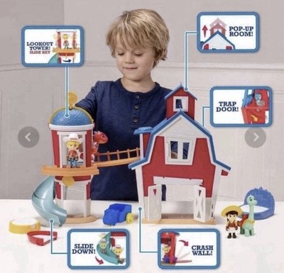 Dino Ranch Clubhouse Large 12  Playset Lights & Sound Slide Bridge 14pcs Figures