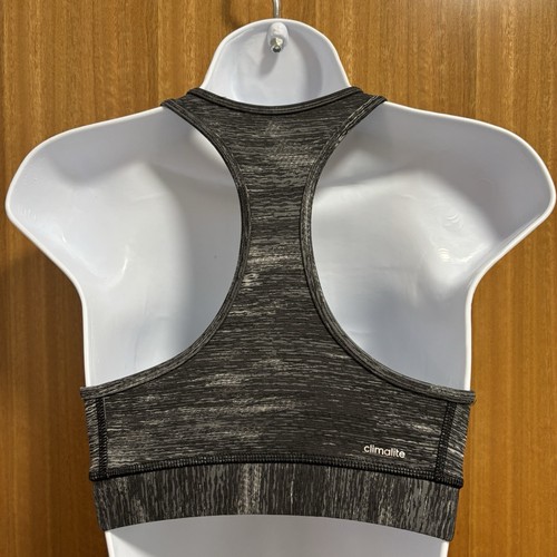 Adidas Sports Bra Women's Size UK S 8-10 Grey Techfit Climalite Stretch - Picture 7 of 12