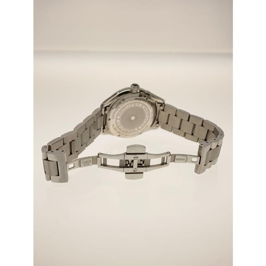 Used HAMILTON◆Quartz watch/analog/stainless steel/BLU/SLV/H374511/Jazz Master image 4