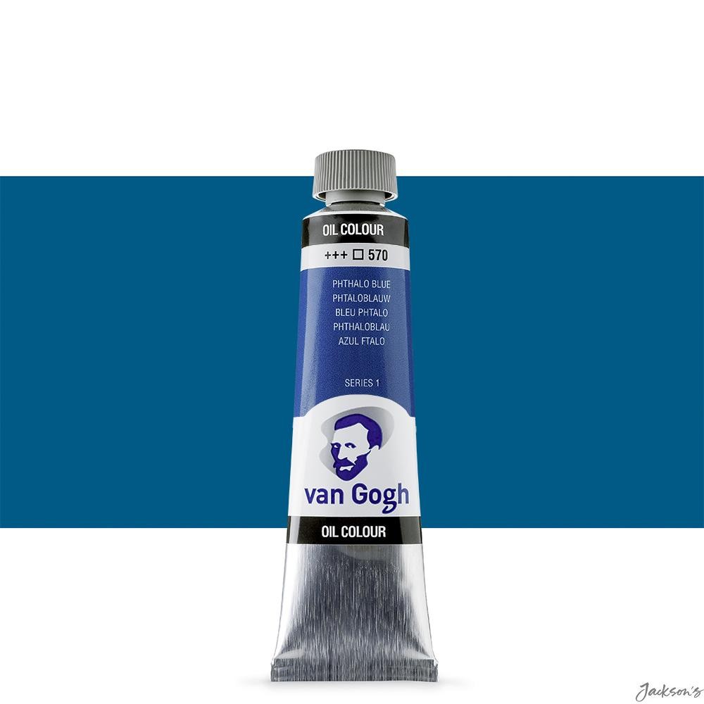Royal Talens Van Gogh Oil Paint Tube 40ml Phthalo Blue For Artist Painting