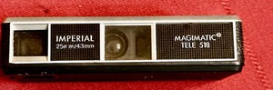 Imperial Magimatic tele 518 ,110 format pocket camera 1970s 25 & 43 focal length