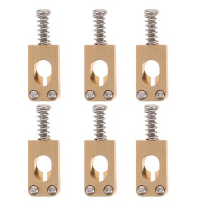  6 Pcs Ersatz Für -Gitarrenbrücken Akustikgitarre Messing Steg Pin