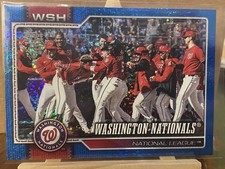 Topps 2026 Series 1 Blue Parallel #266 Washington Nationals Team /150 