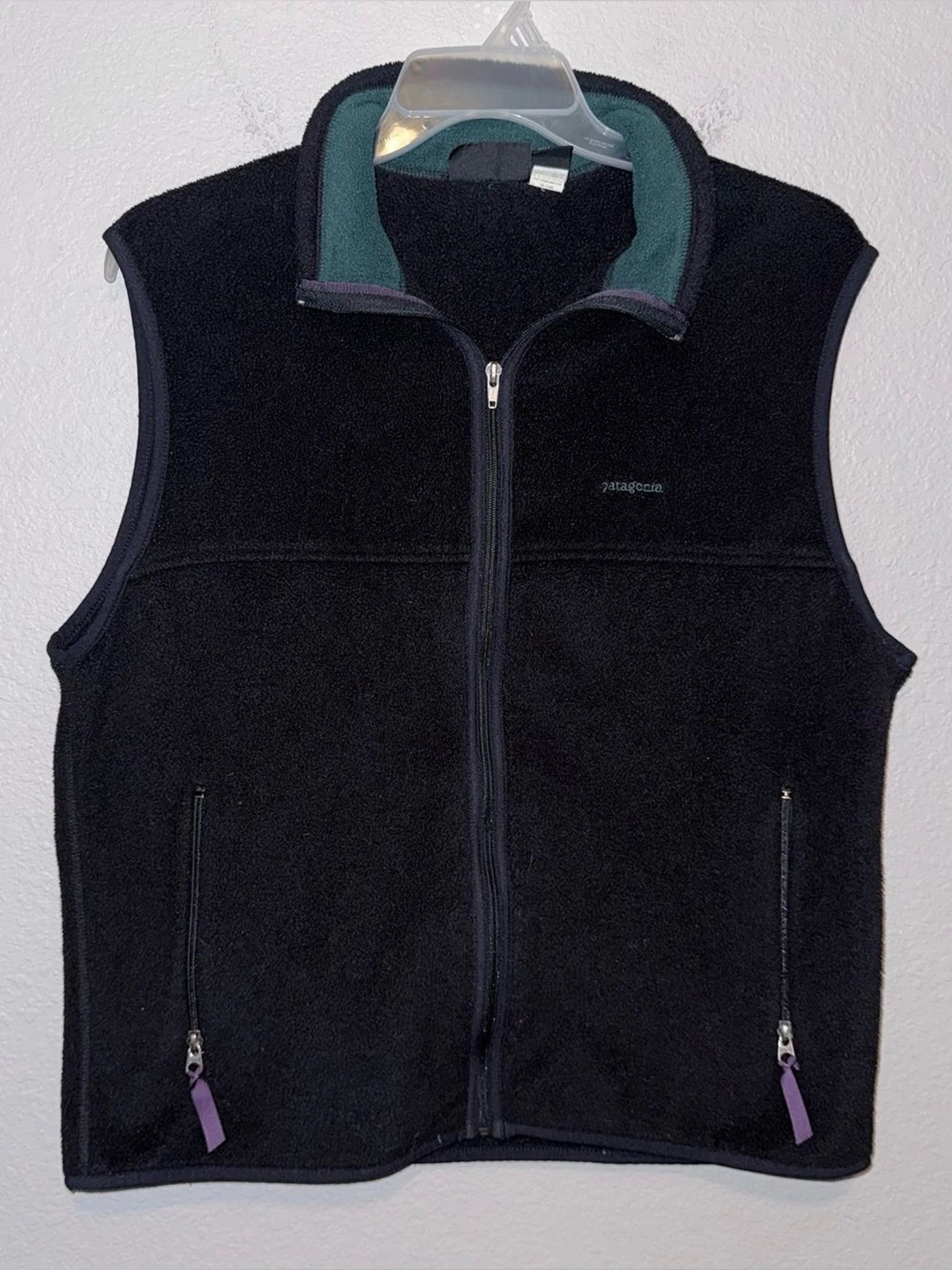Men’s Vintage 1996 Patagonia Synchilla Fleece Vest USA Made Black Size Large